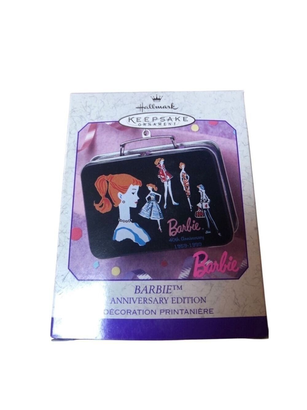 Barbie Ornament Collectible Lunchbox Black